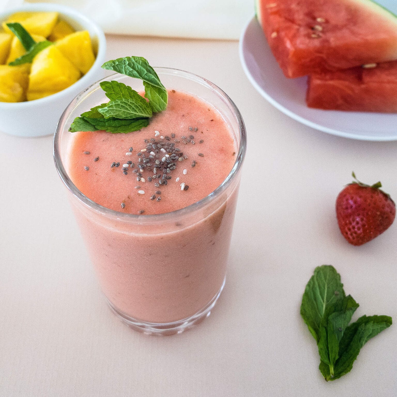 Watermelon Pineapple Smoothie Bite Out of Life Nutrition Smoothies